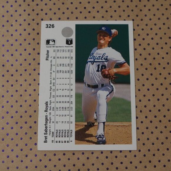 Bret Saberhagen #326 Baseball Card - Picture 2 of 2